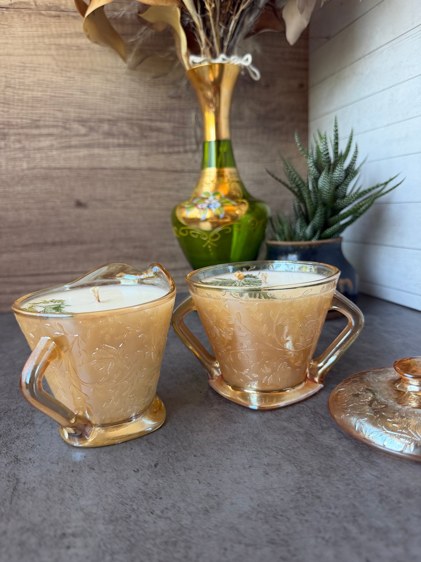 Woodland Fog + Lemongrass and Lime, 16.5 oz Cream and Sugar SET