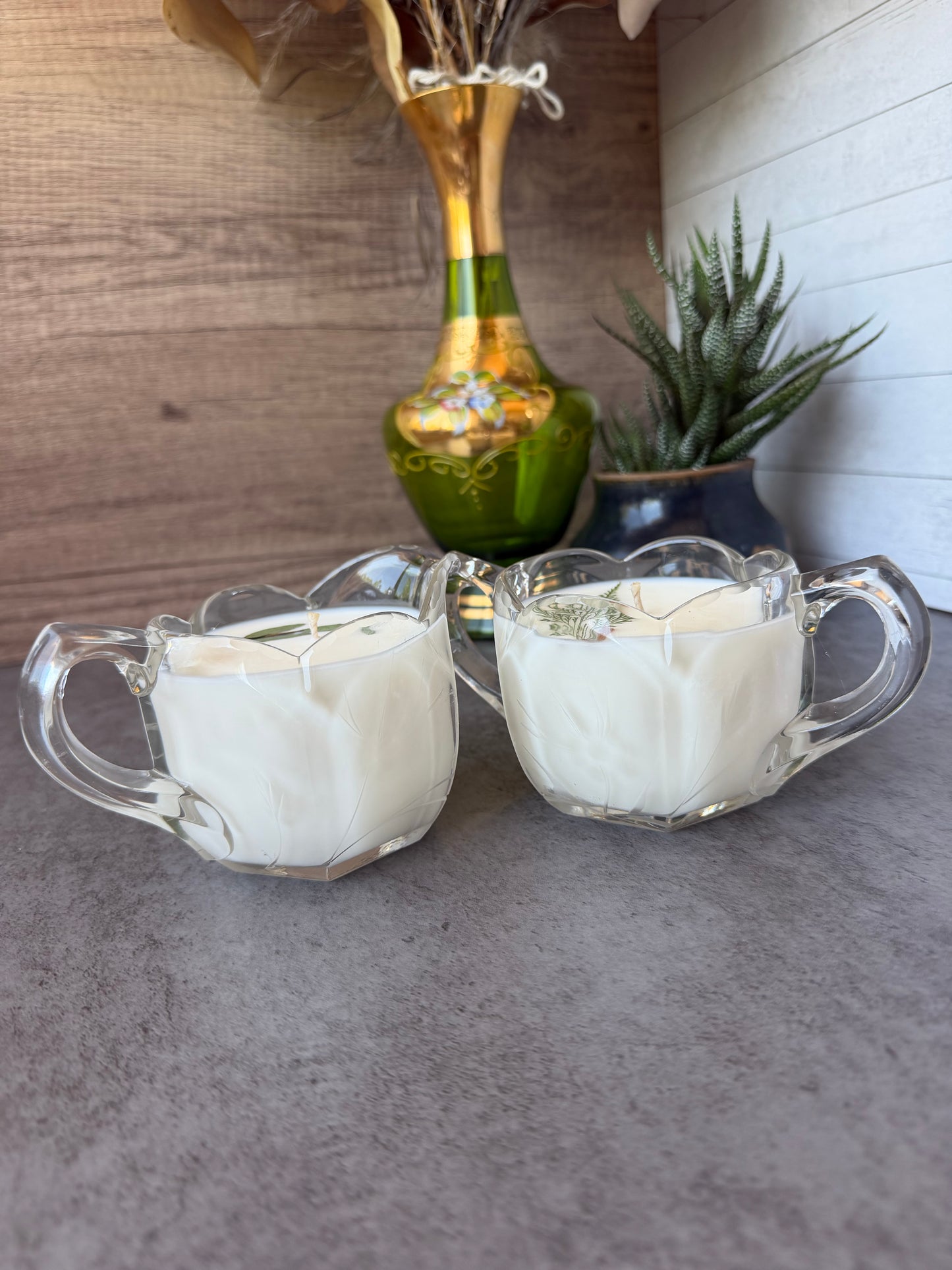 Mountain Pine + Peppermint and Eucalyptus, 17 oz Cream and Sugar SET