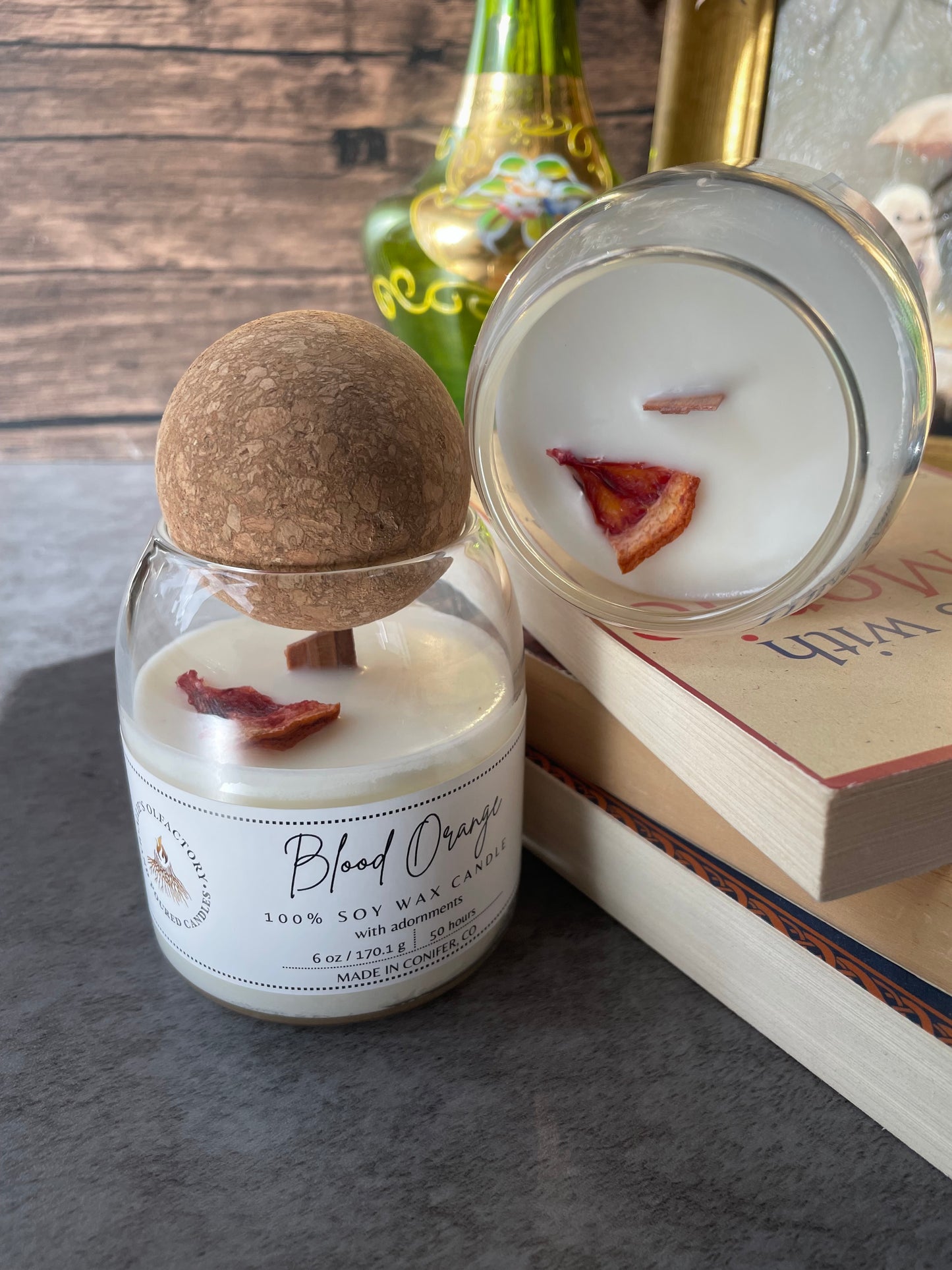 Blood Orange Wooden Wick, 6 oz