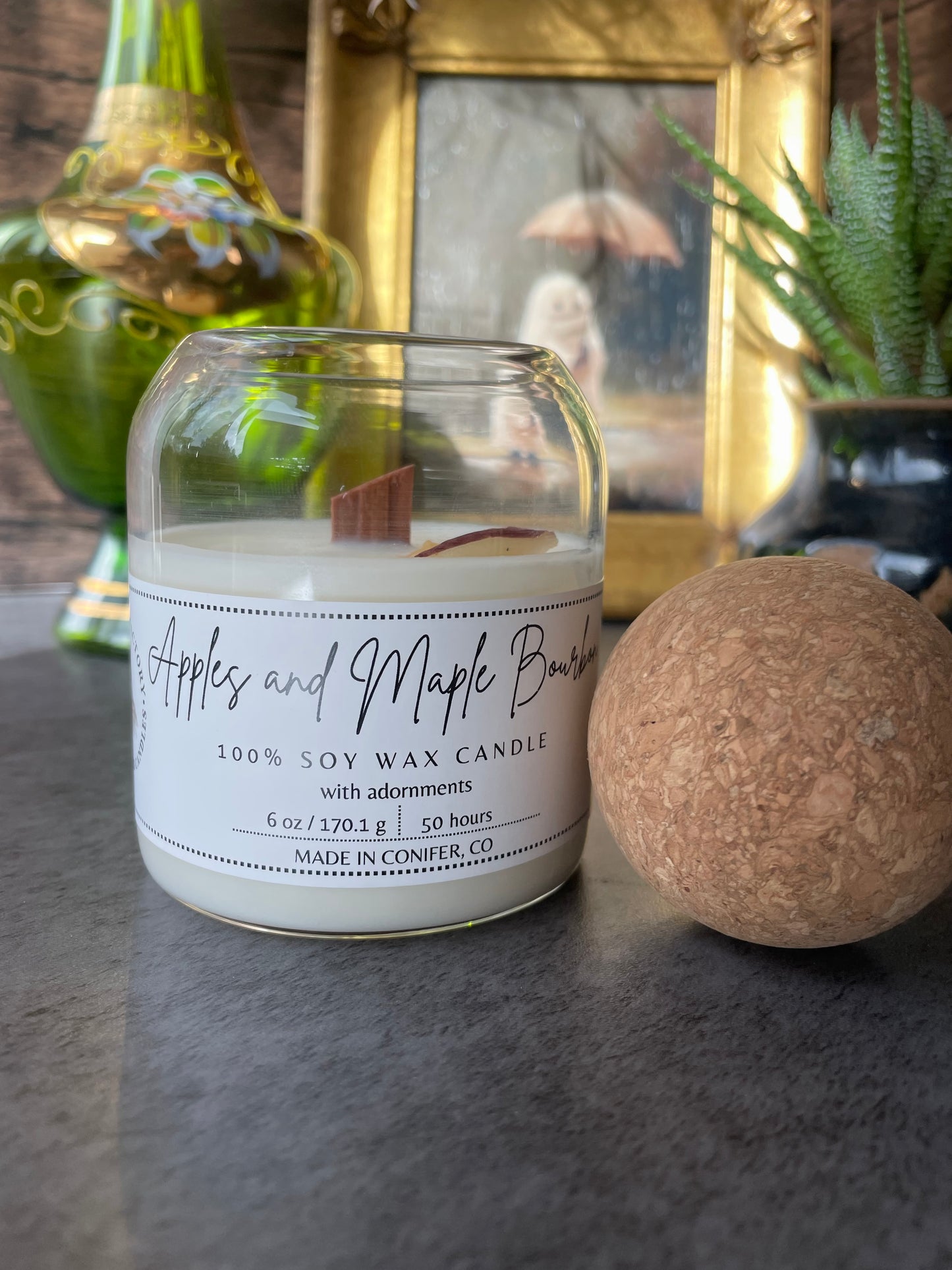 Apples and Maple Bourbon Wooden Wick, 6 oz