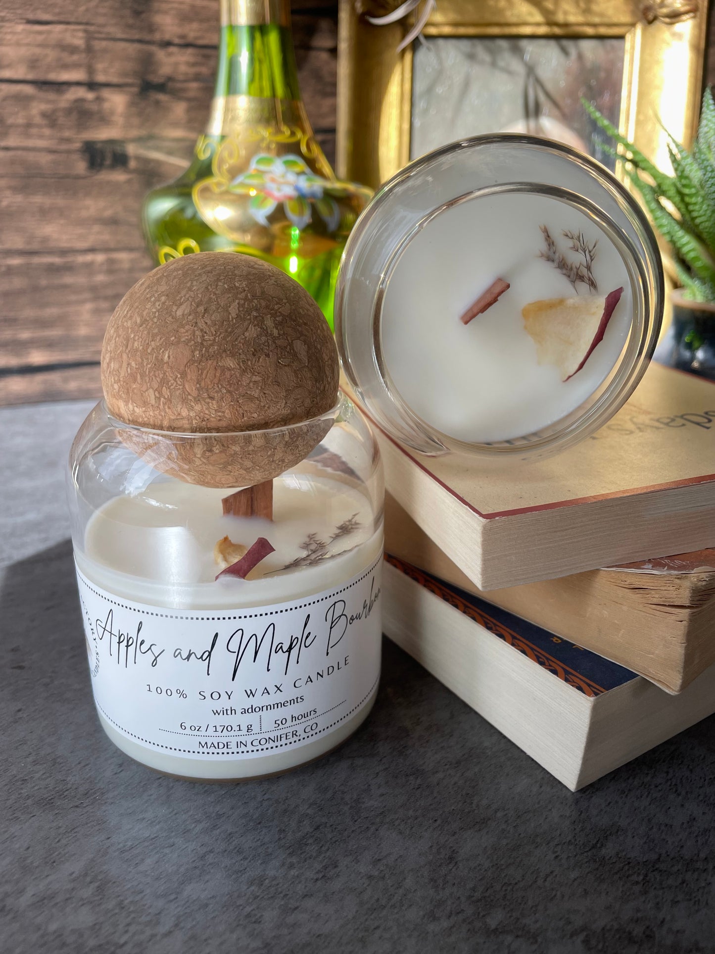 Apples and Maple Bourbon Wooden Wick, 6 oz