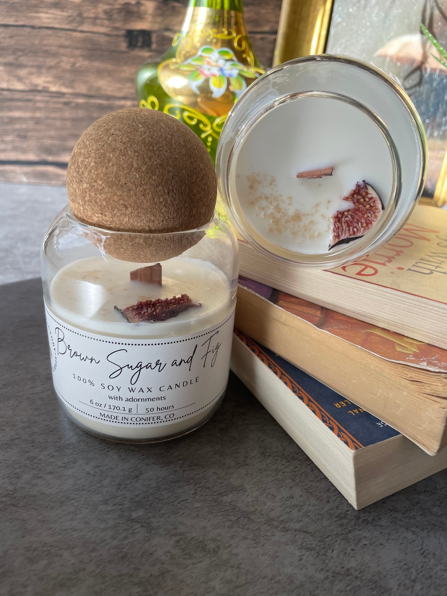 Brown Sugar and Fig Wooden Wick, 6 oz