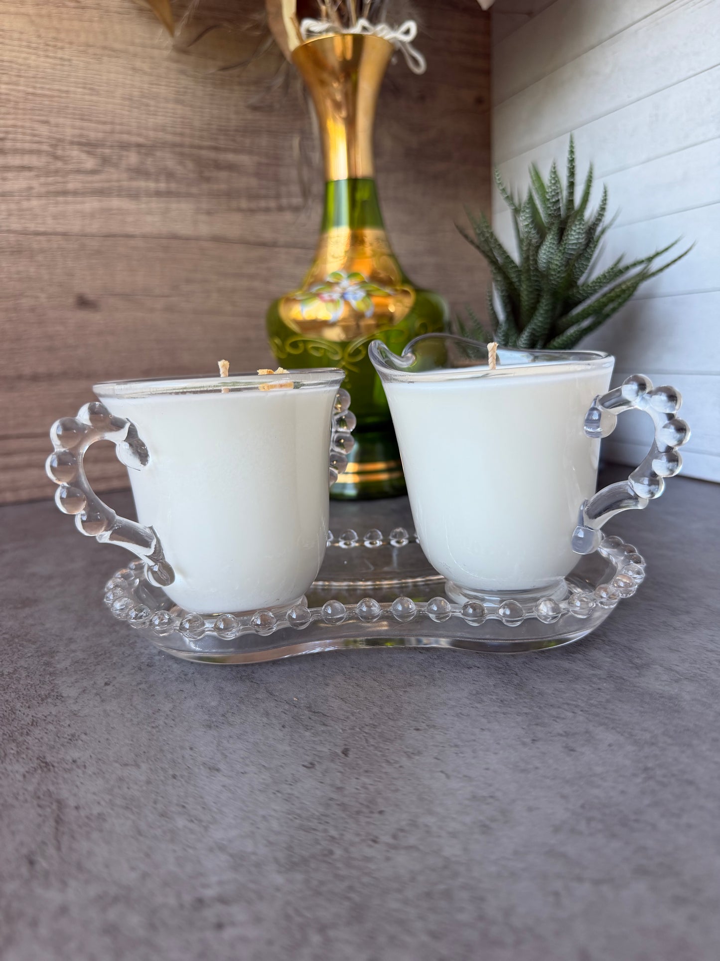 Woodland Fog + Peppermint and Eucalyptus, 11 oz Cream and Sugar SET