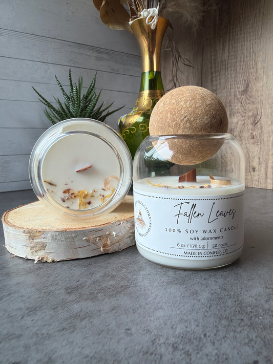 Fallen Leaves, Wooden Wick, 6 oz