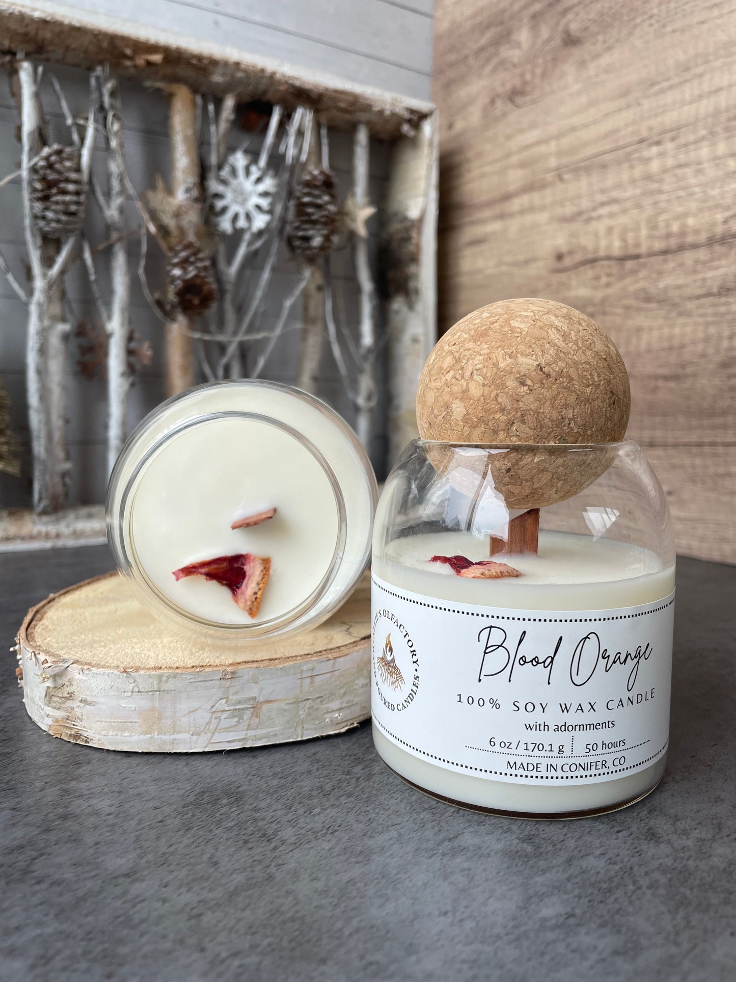 Blood Orange Wooden Wick, 6 oz