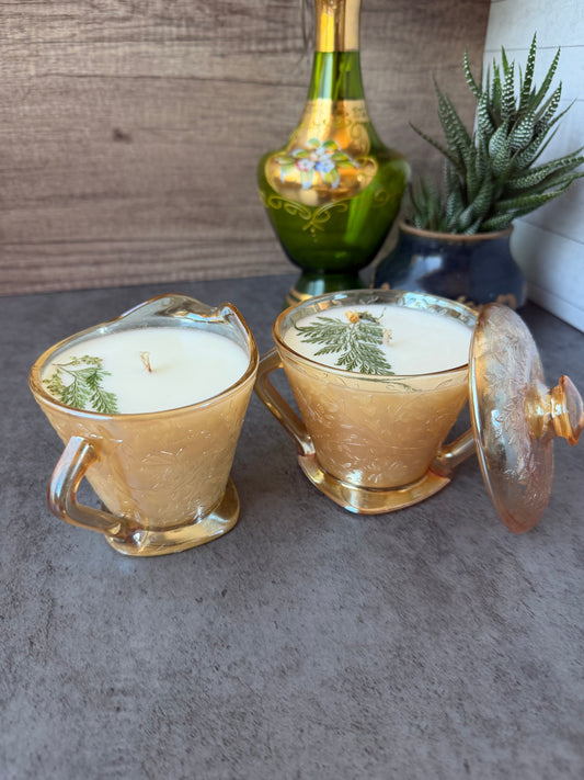 Woodland Fog + Lemongrass and Lime, 16.5 oz Cream and Sugar SET