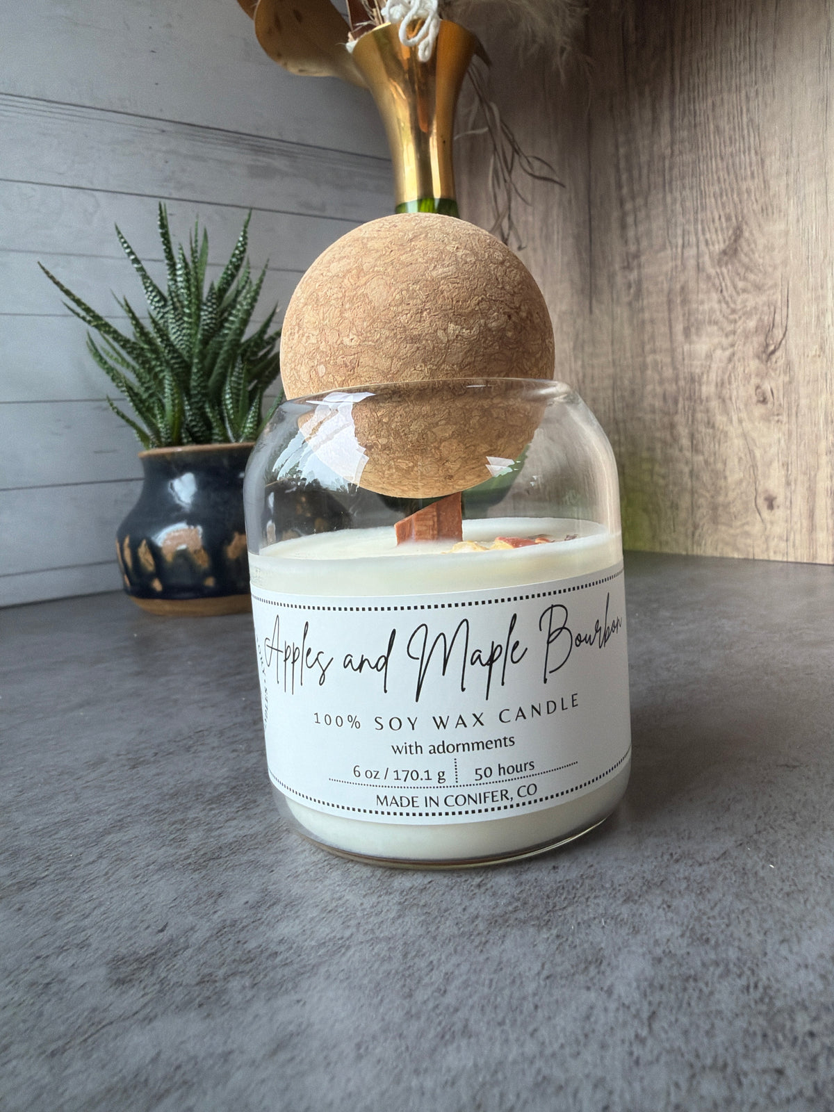 Apples and Maple Bourbon Wooden Wick, 6 oz