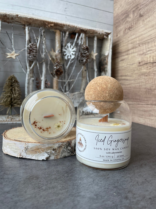 Iced Gingersnap Wooden Wick, 6 oz