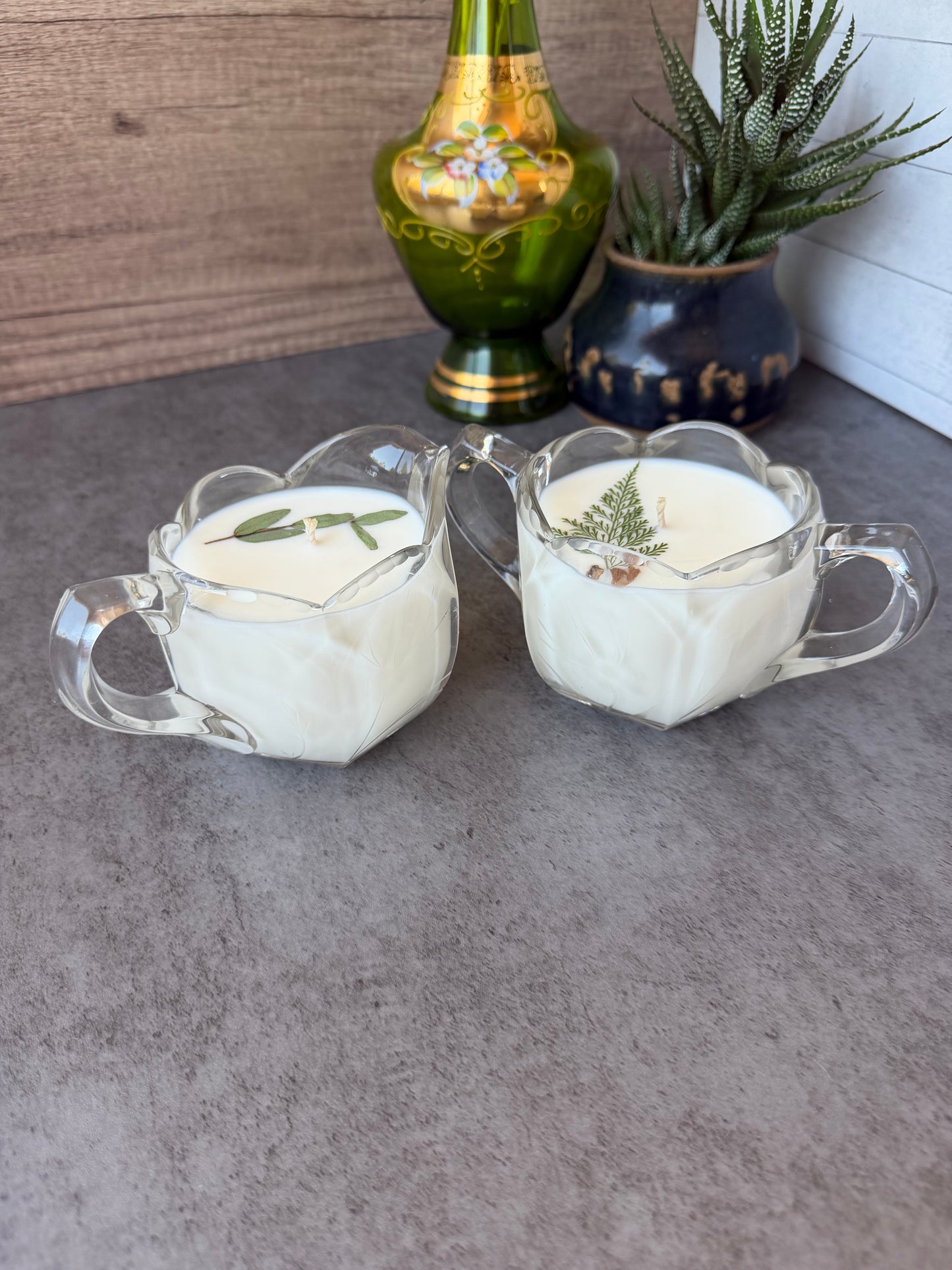 Mountain Pine + Peppermint and Eucalyptus, 17 oz Cream and Sugar SET
