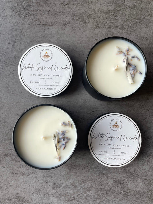 White Sage and Lavender Tin, 4 oz