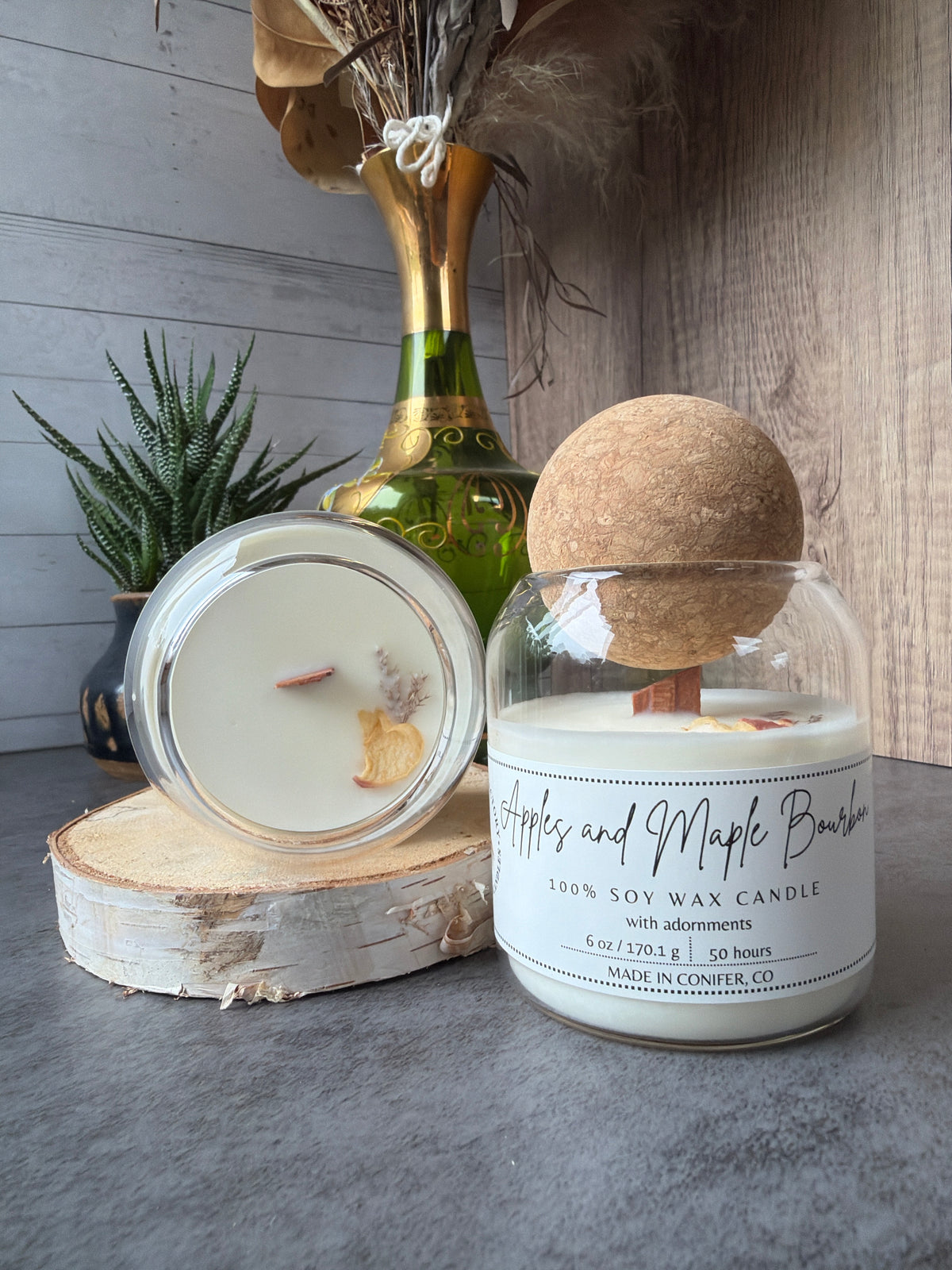 Apples and Maple Bourbon Wooden Wick, 6 oz