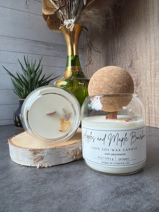 Apples and Maple Bourbon Wooden Wick, 6 oz