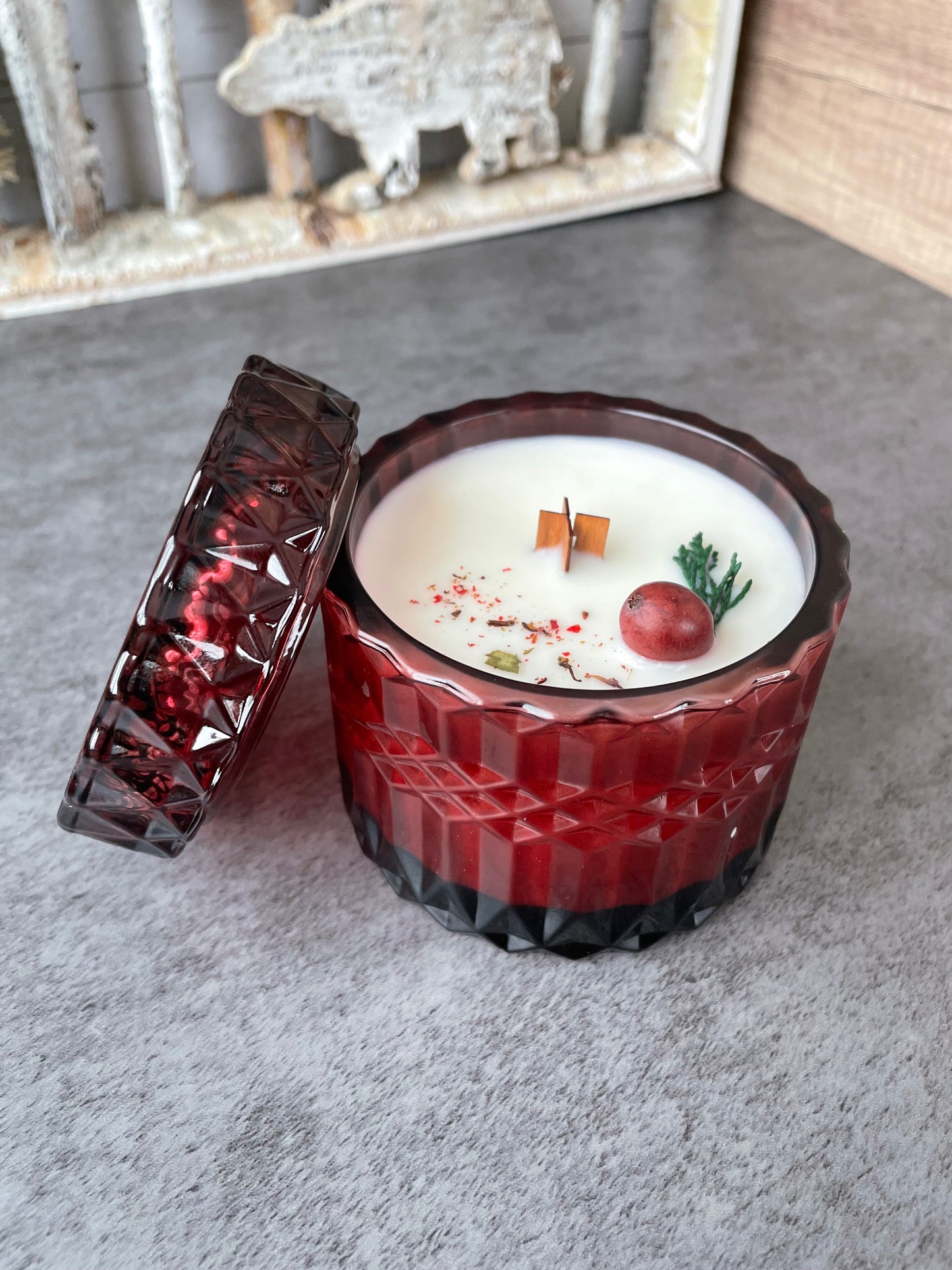 Cranberry Woods Wooden Wick, 7 oz