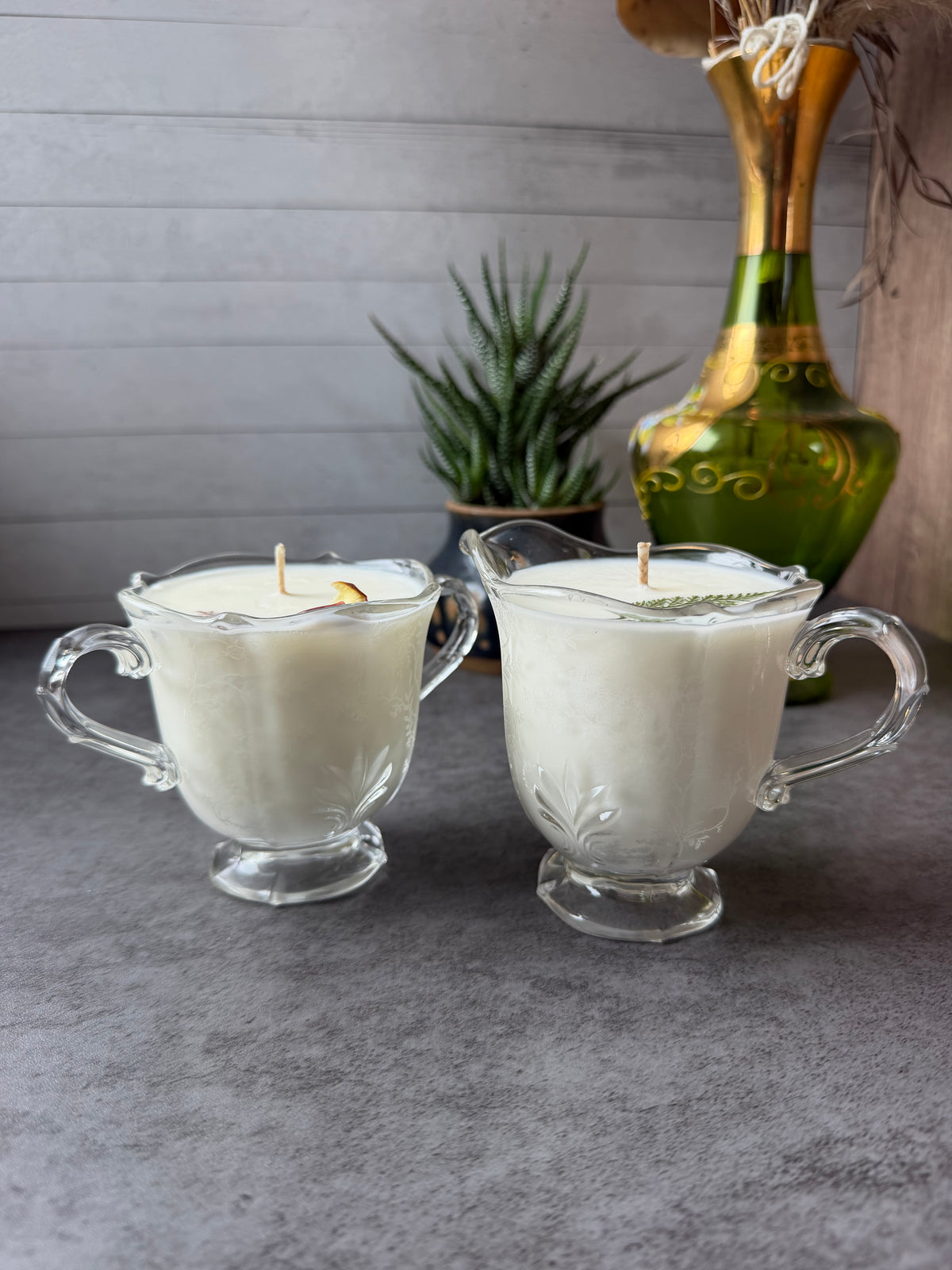 Apples and Maple Bourbon + Mountain Pine, 14 oz Cream and Sugar SET