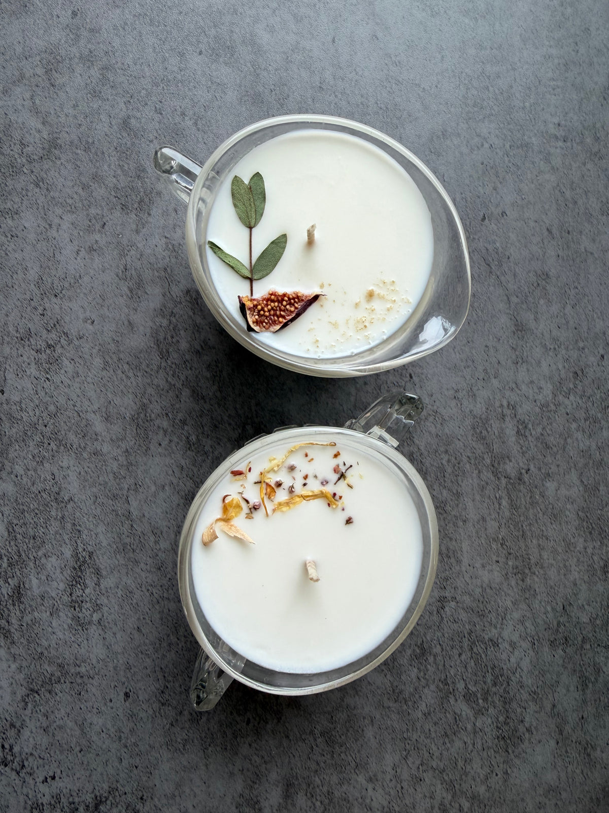 Fallen Leaves + Brown Sugar and Fig, 14 oz Cream and Sugar SET