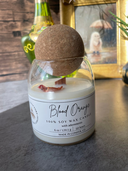 Blood Orange Wooden Wick, 6 oz