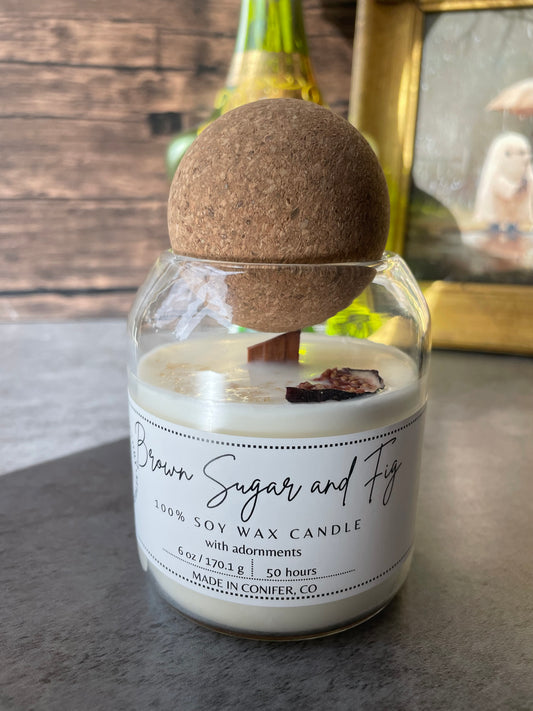 Brown Sugar and Fig Wooden Wick, 6 oz