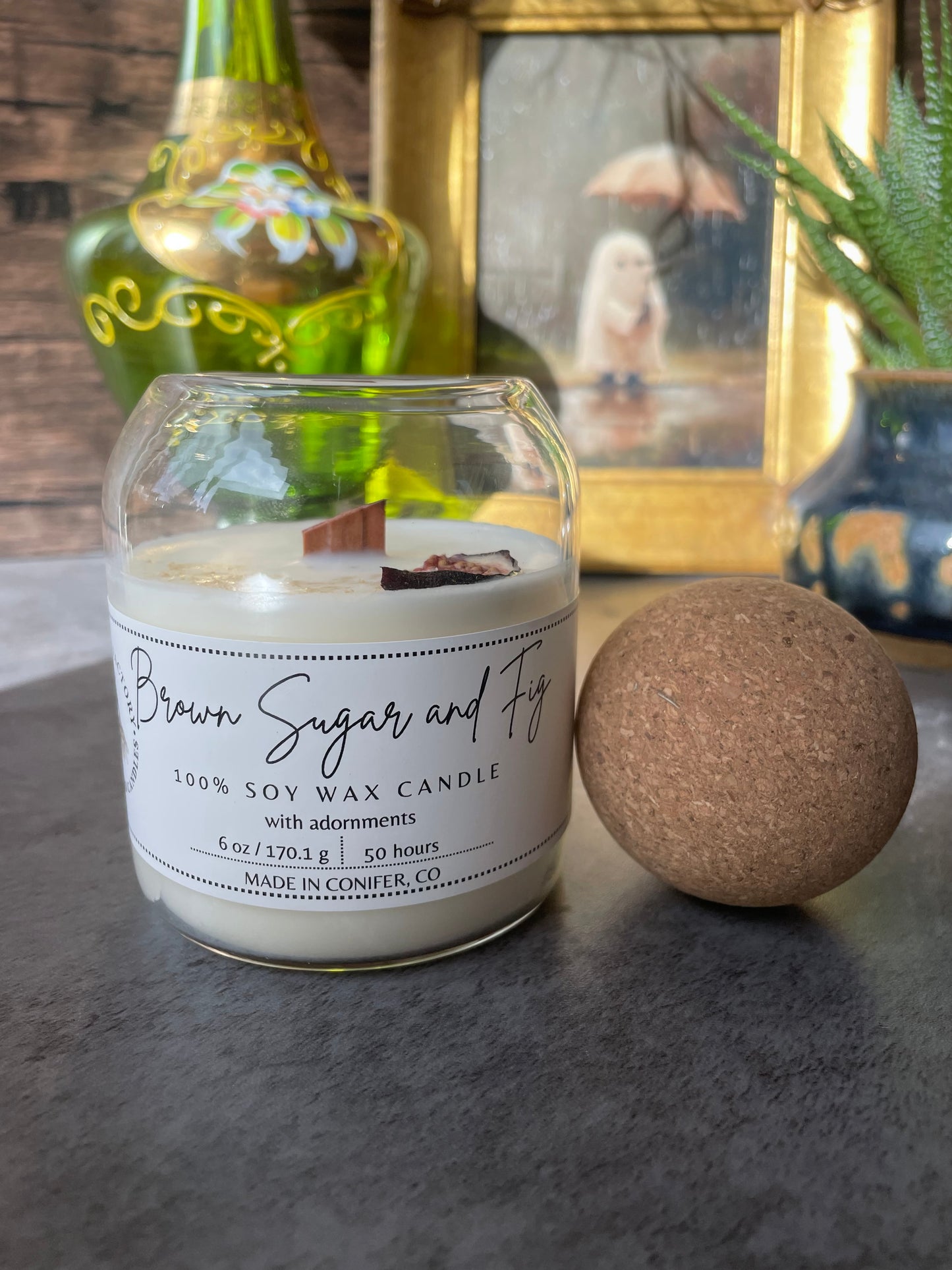 Brown Sugar and Fig Wooden Wick, 6 oz