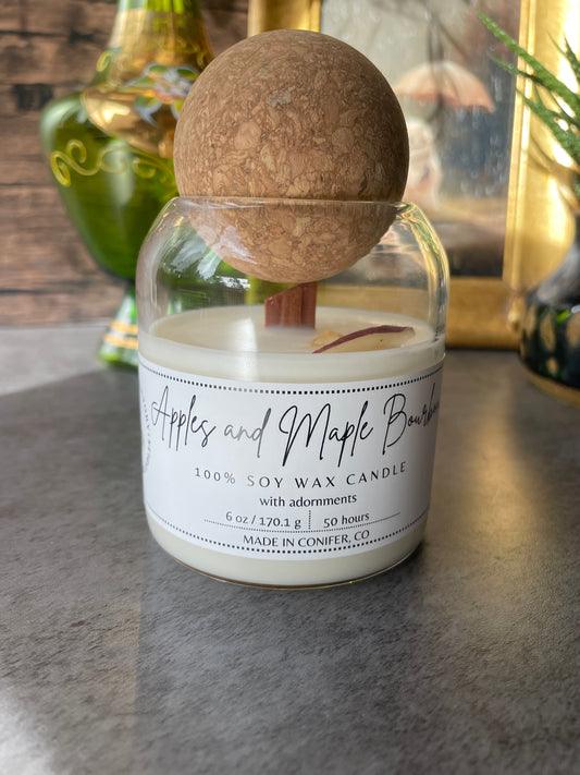 Apples and Maple Bourbon Wooden Wick, 6 oz
