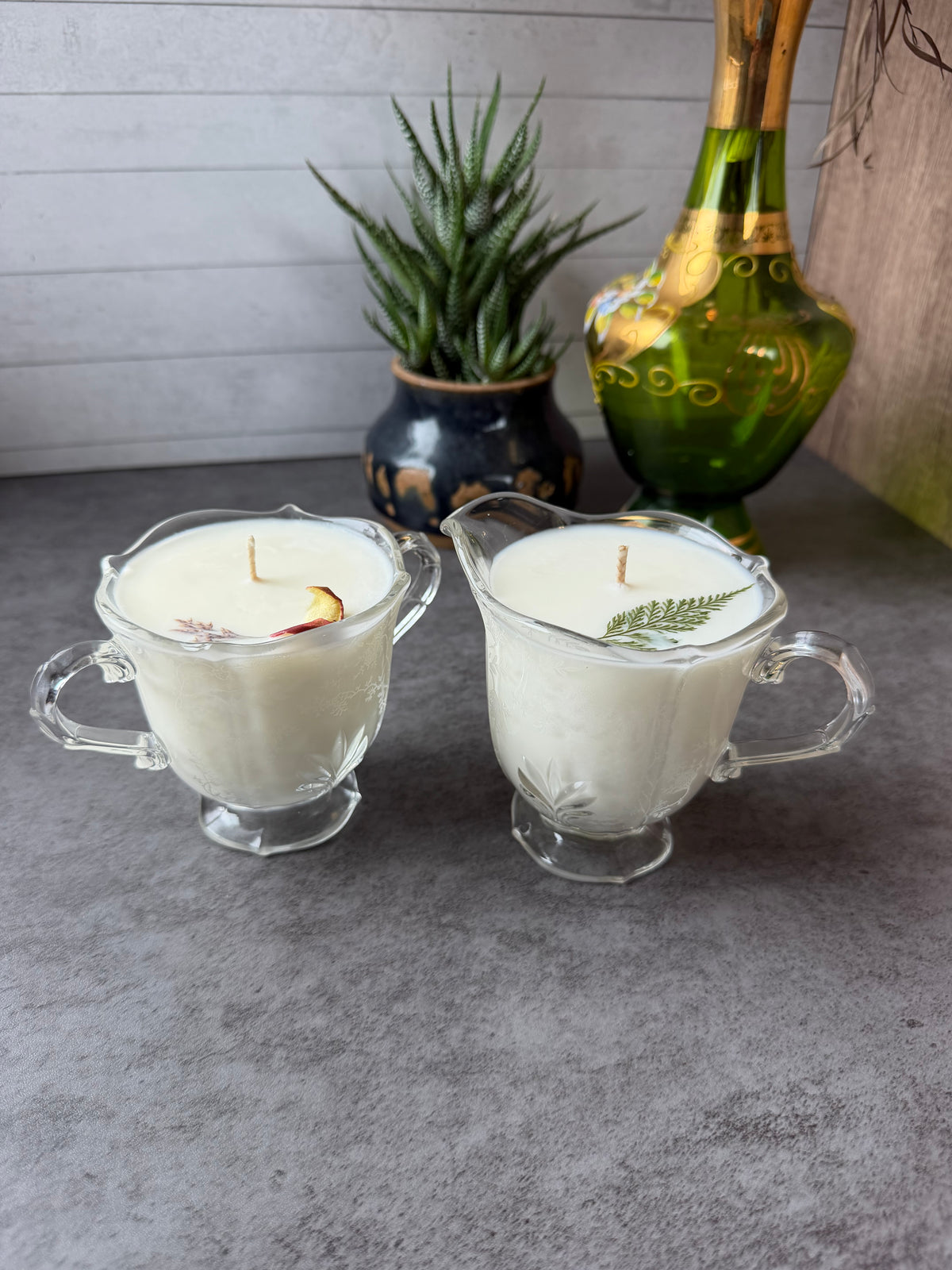 Apples and Maple Bourbon + Mountain Pine, 14 oz Cream and Sugar SET