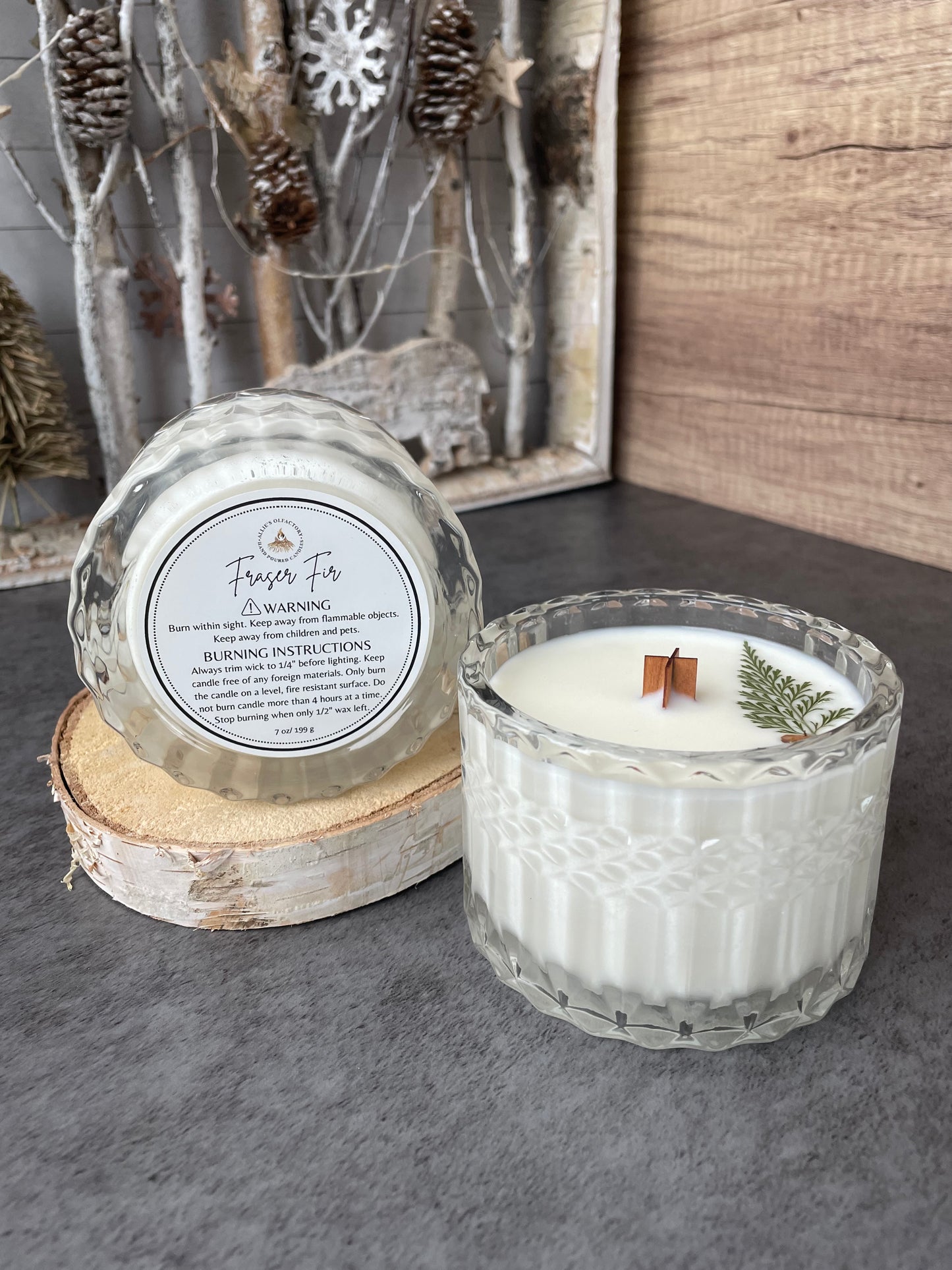 Fraser Fir Wooden Wick, 7 oz