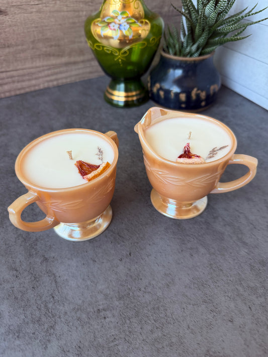 Blood Orange, 13 oz Cream and Sugar SET